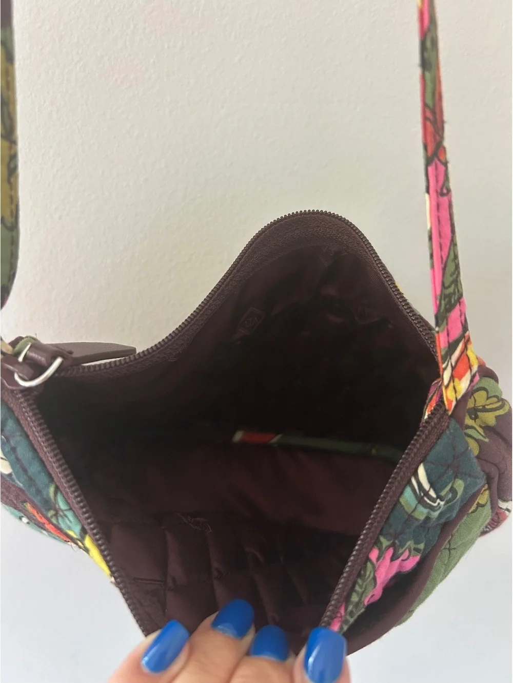 Vera Bradley Dark Floral Print Crossbody Purse